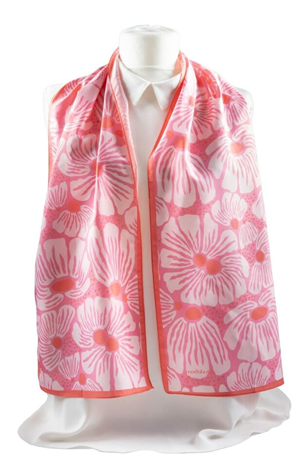 Çiçek Desenli Fular - 5