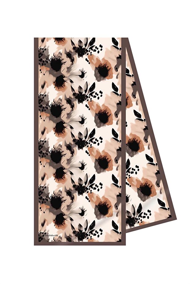 Çiçek Desenli Fular - 2