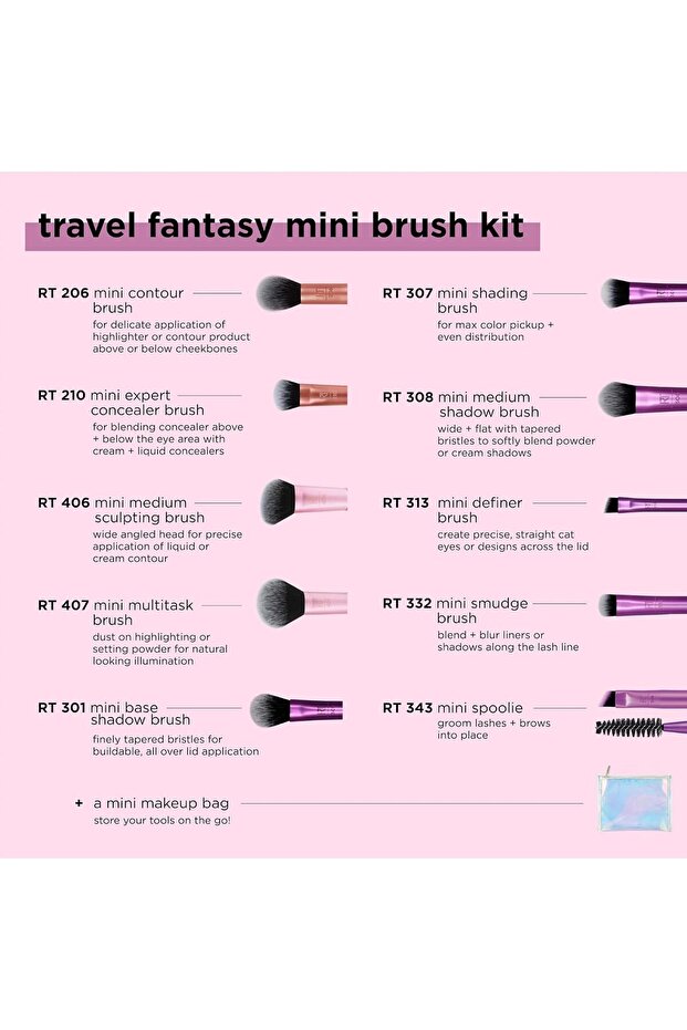 Small travel brush set - 3