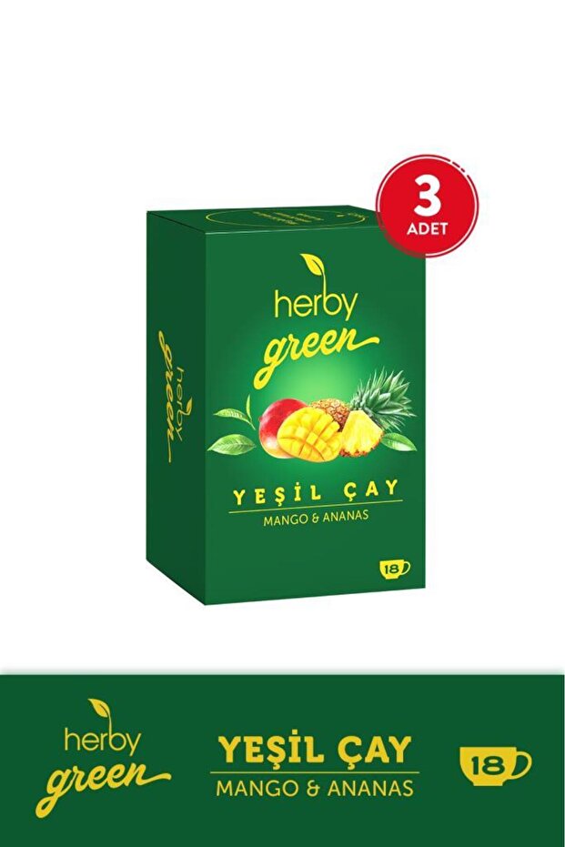 Yeşil Çay Mango ve Ananas X 3 Adet - 1