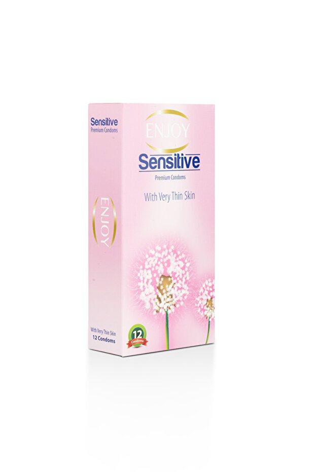 Sensitive Premium Condoms 12 pcs | Ultra-Thin, Skin-Friendly, Comfortable Fit for Men