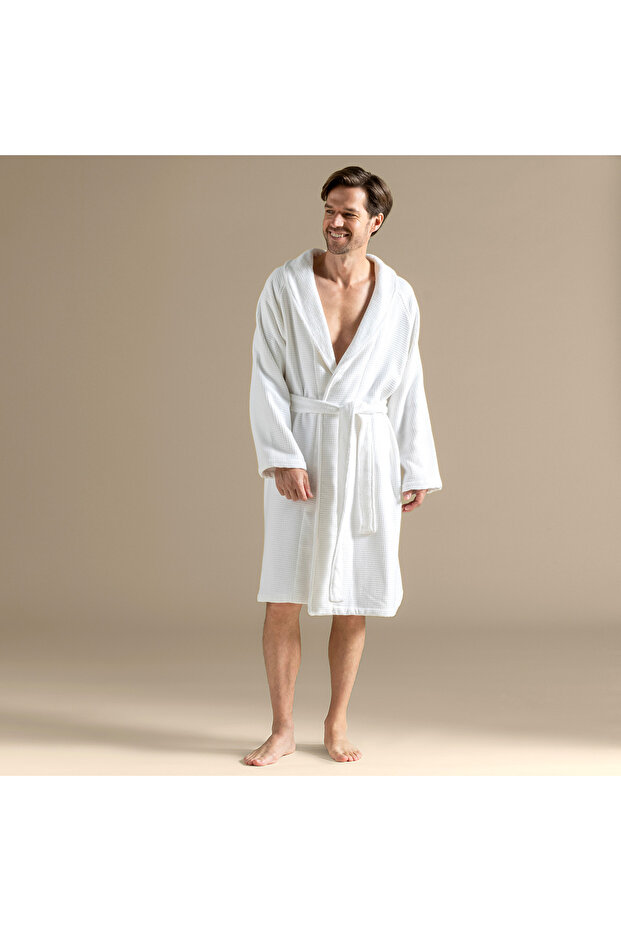 Frances Unısex Bornoz Beyaz - 5