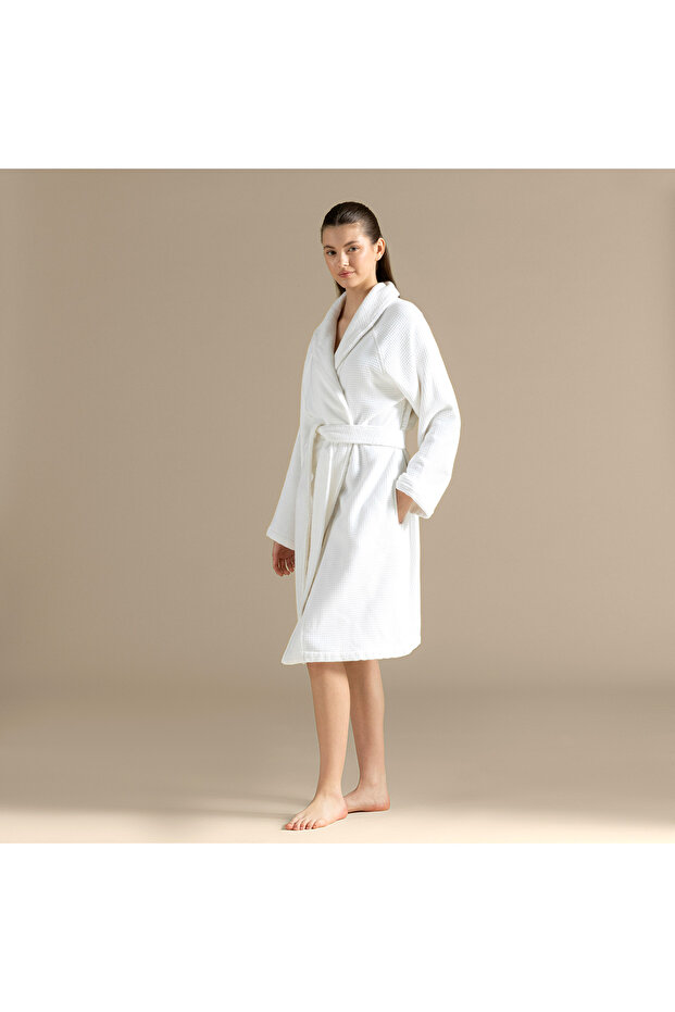 Frances Unısex Bornoz Beyaz - 3