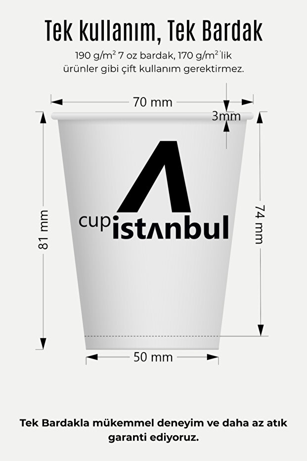 7 oz karton bardak 200 adet - 3