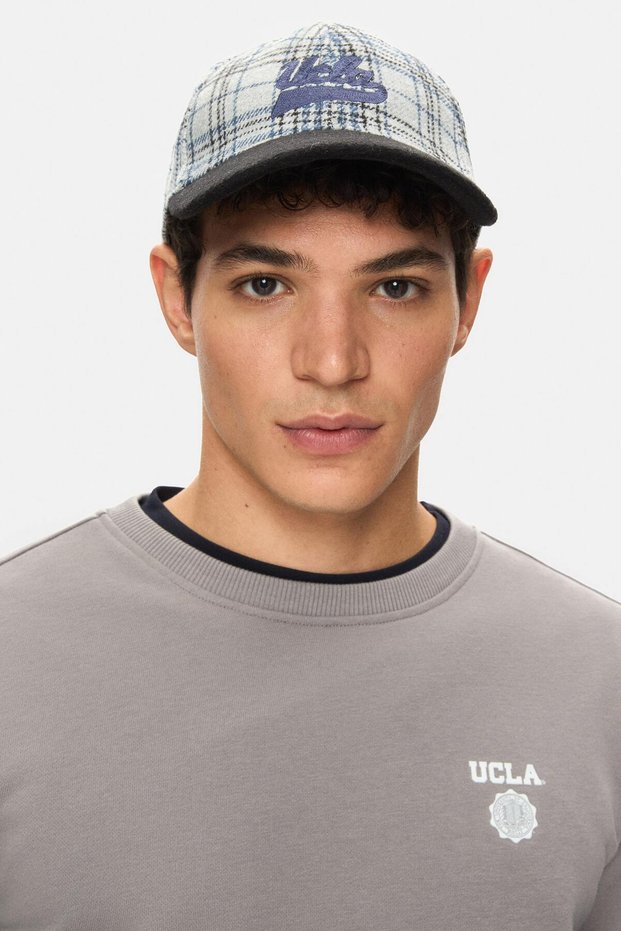 Jermaine Beige Baseball Cap Plaid Stamp Embroidery and Metal Buckle Standard Fit Unisex Hat