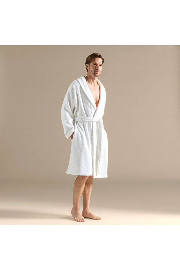 Frances Unısex Bornoz Beyaz - 6