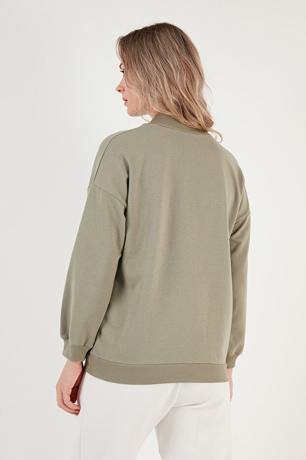 Pamuklu Dik Yaka Basic Örme Sweat SWEAT 5863323 - 5