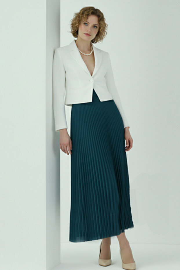 Pleated Skirt Emerald Green 4560
