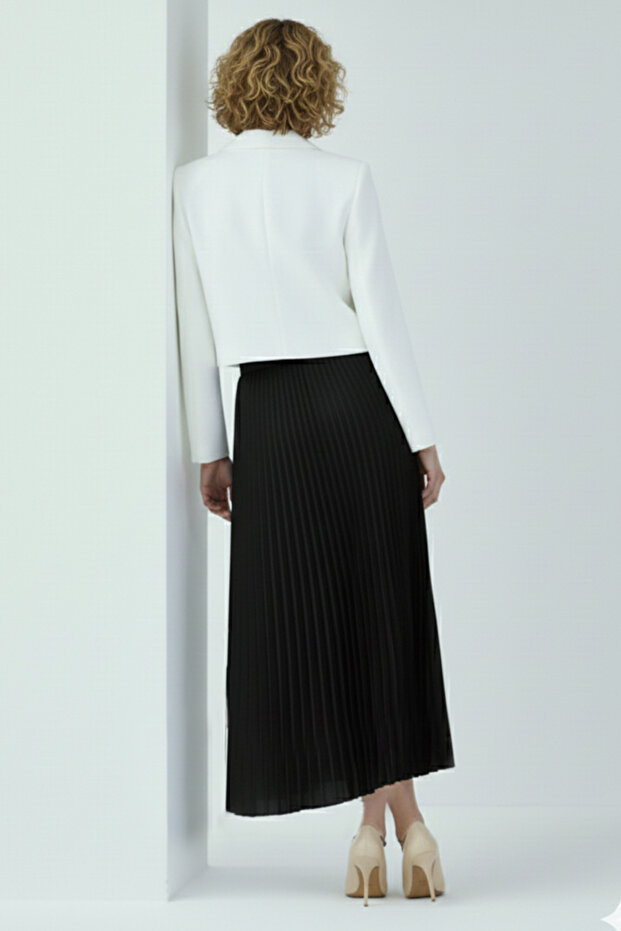 Piliseli Etek Siyah 4560 - 4