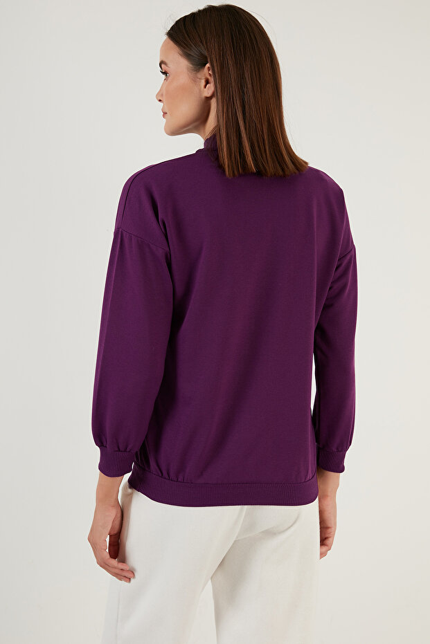 Pamuklu Dik Yaka Basic Örme Sweat SWEAT 5863323 - 5