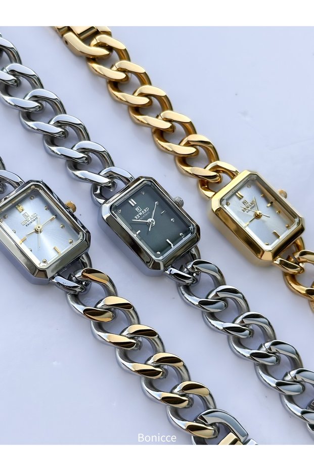Chain Steel Cord,3 Atm Green Dial Kadı Wristwatch,Bracelet