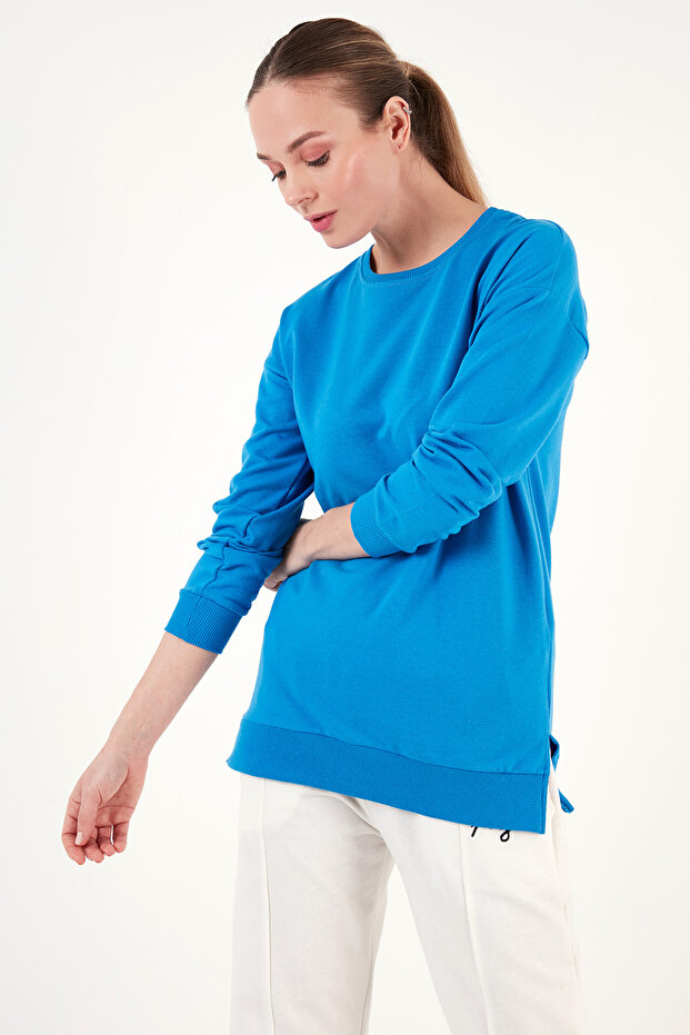 Pamuklu Regular Fit Bisiklet Yaka Basic Sweat SWEAT 5863569 - 1