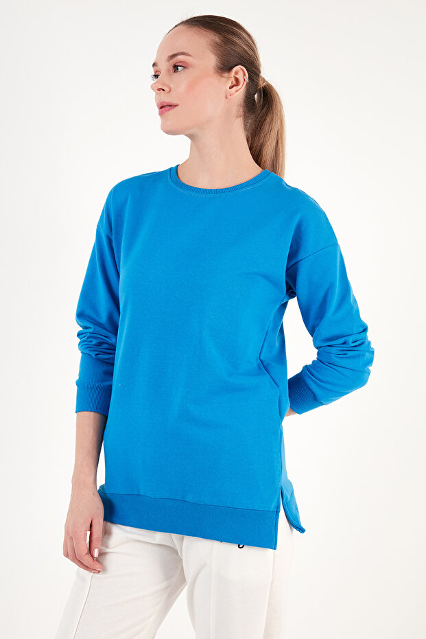 Pamuklu Regular Fit Bisiklet Yaka Basic Sweat SWEAT 5863569 - 4