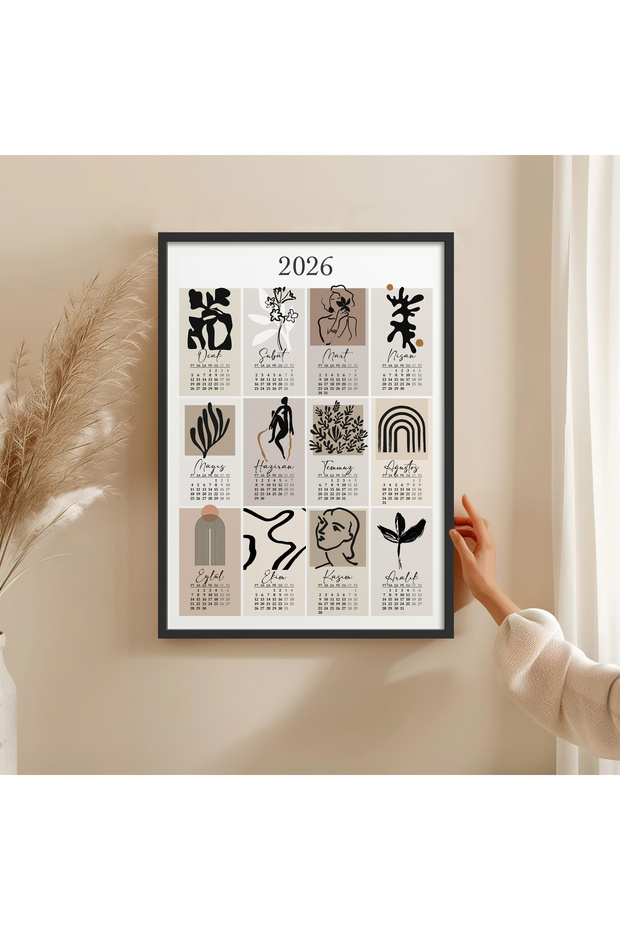 Framed Single Calendar Table Poster Table Tk/191 - 3