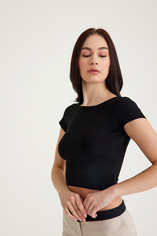 Mh Sırt Dekolteli Crop - 4