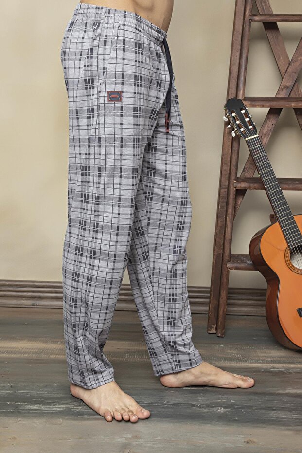 152 Model Single Comfortable Lycra Plaid Pajama Bottoms