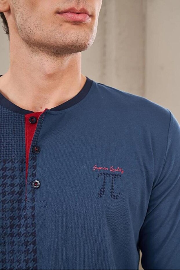 23706 طقم بيجامة رجالي مطبوع - 3