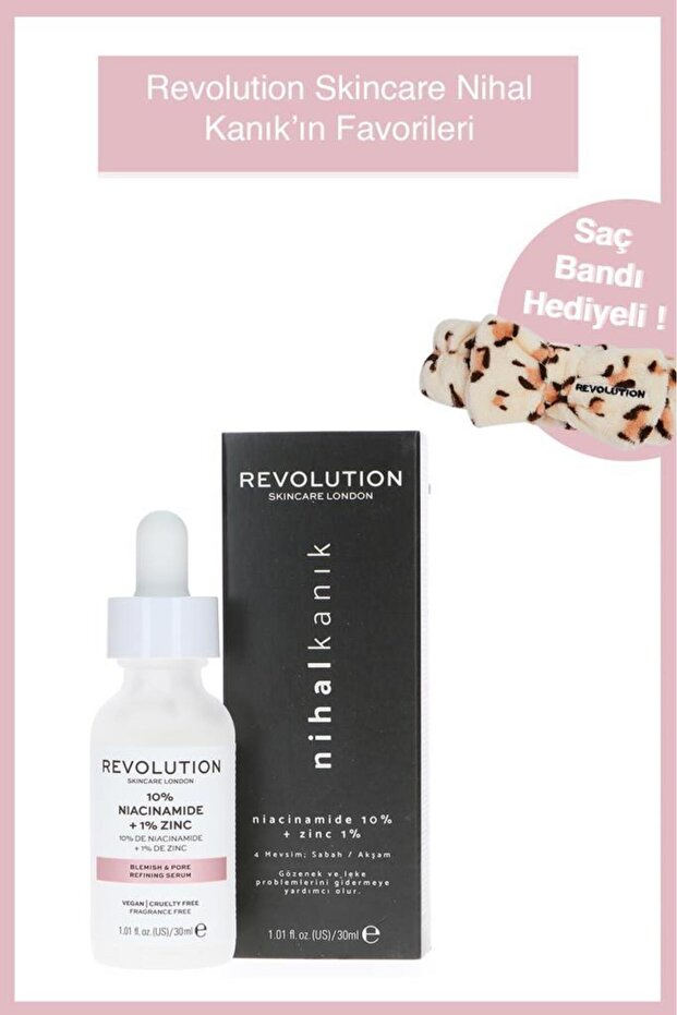Revolutıon X Nıhal 10% Niacin & 1% Zinc Serum 30Ml+Gift Hair Band