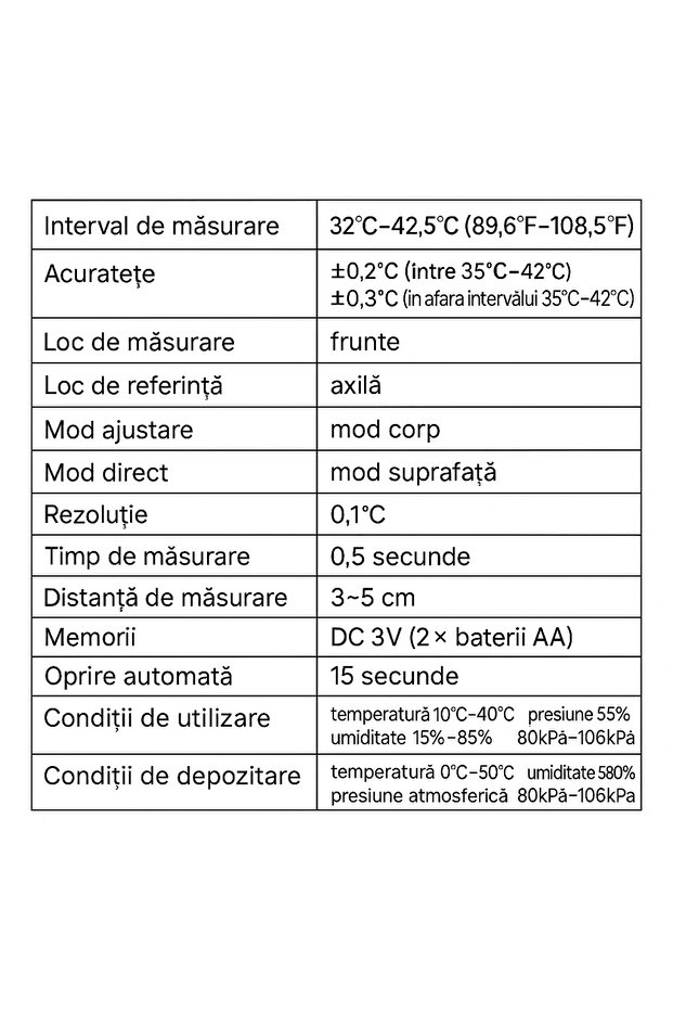 Digital Infrared Thermometer, Non-Contact, LCD, Forehead/Object/Liquid, 32‑reading Memory - 3