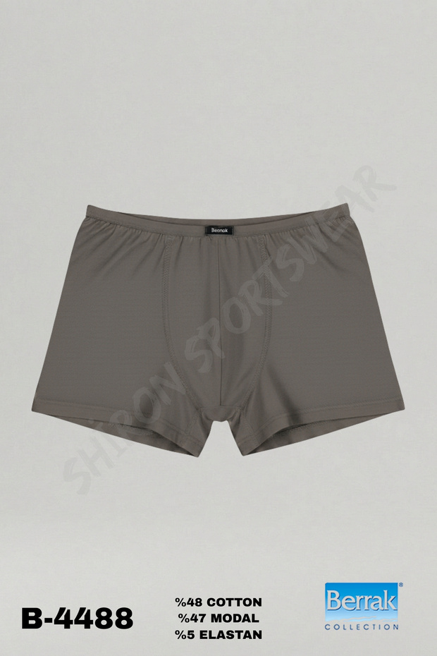 Men's Smoked Modal Fabric Thin Elastic Boxer Berrak 4488