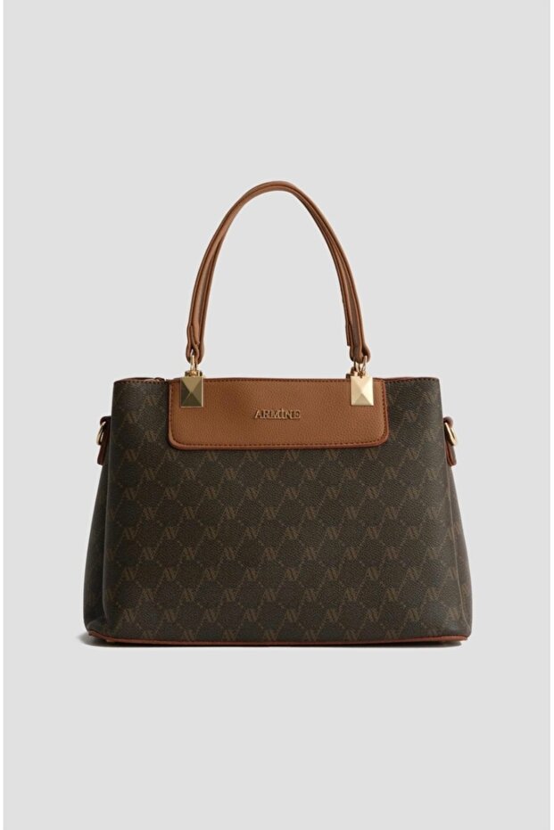 Women's Brown Dotted Crossbody Hand & Shoulder Bag 206