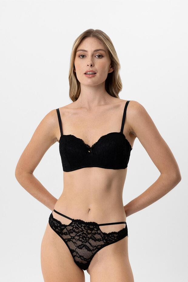 Lingerie Lotus Strapless Lace Bra Set