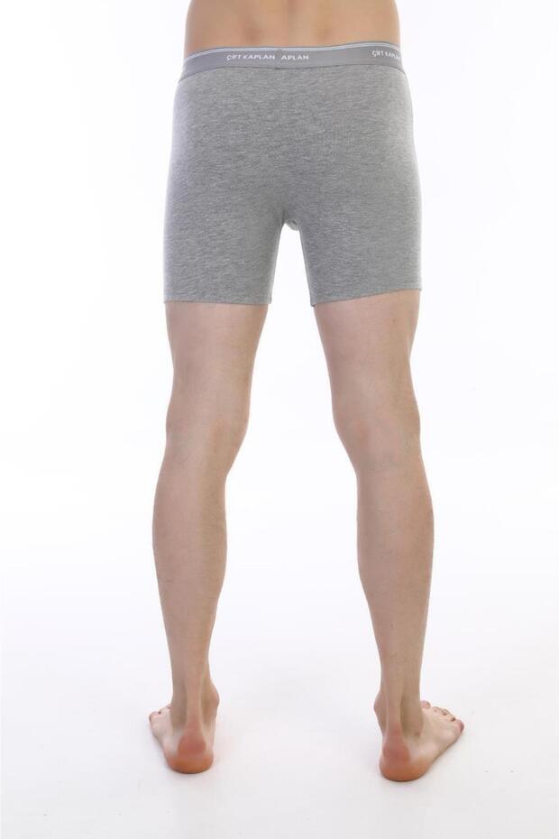 Erkek Gri Elastanlı Biyeli Boxer Külot - 6
