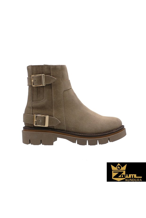 Women's Mink Genuine Suede Boots 505322241-1