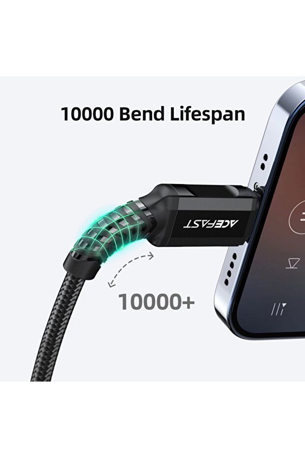 وصلة لايتنينق الى AUX بطول 18 سم - اسود - 4