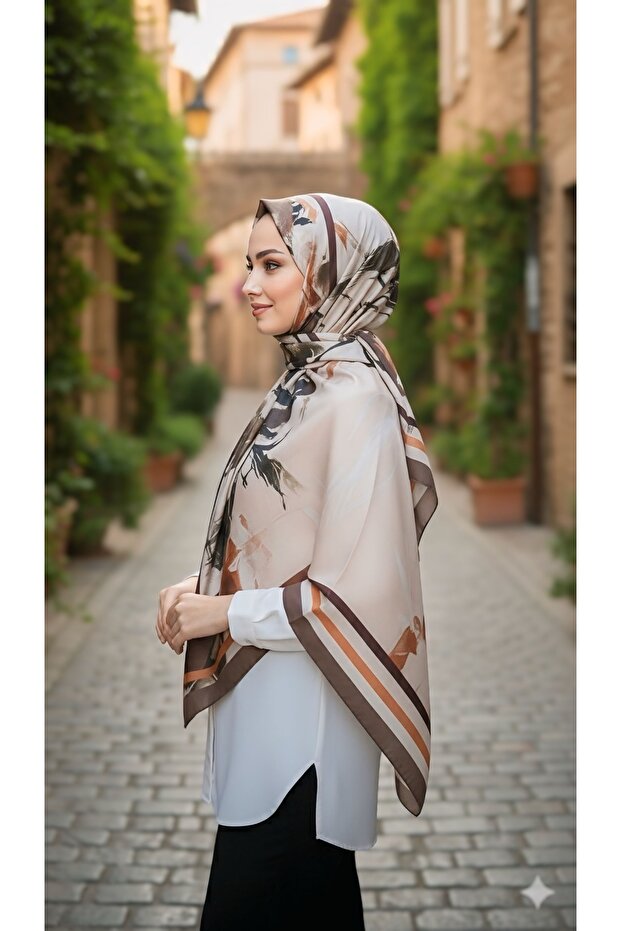 Desenli Pamuklu Soft Şal - 3