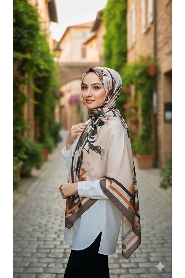 Desenli Pamuklu Soft Şal - 2