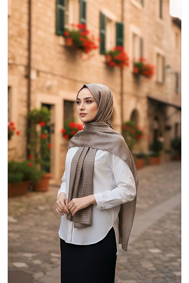 Desenli Pamuklu Soft Şal - 2