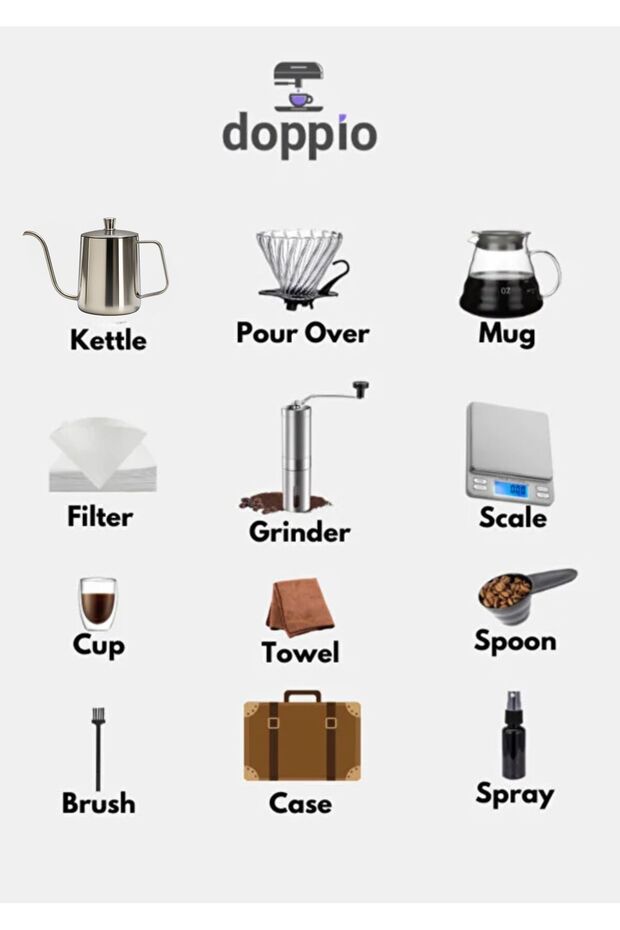 مجموعة قهوة مع طقم تحضير قهوة V60 – 12 قطعة - 4