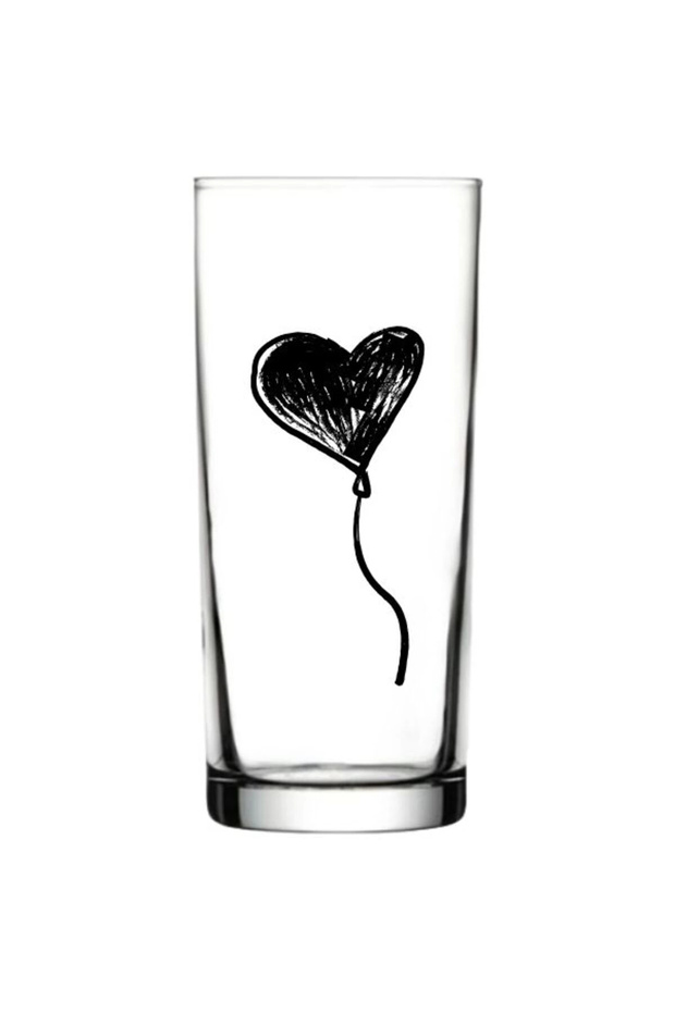 Heart Printed Raki Glass - Heart Raki Glass