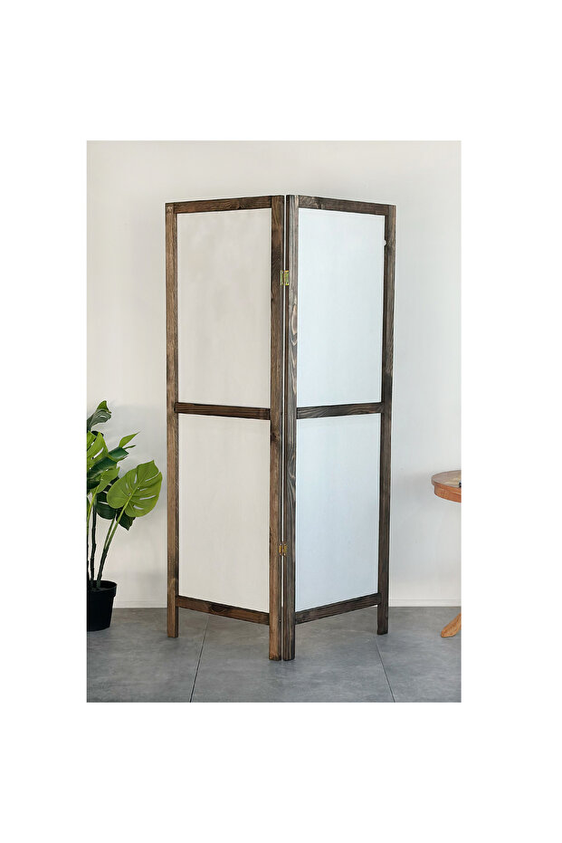 Ahşap Paravan Panel Kumaş Paravan Seperatör 5214 - 1