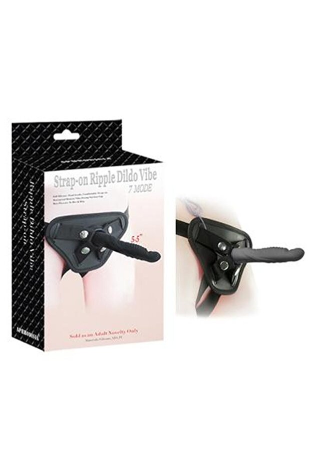 Strap-on Ripple Dildo Vibe - 1