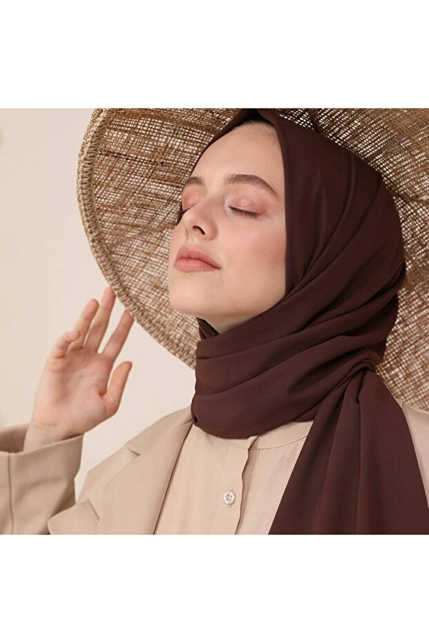Hijab Hijab Medina Silk Shawl*Bitter Brown