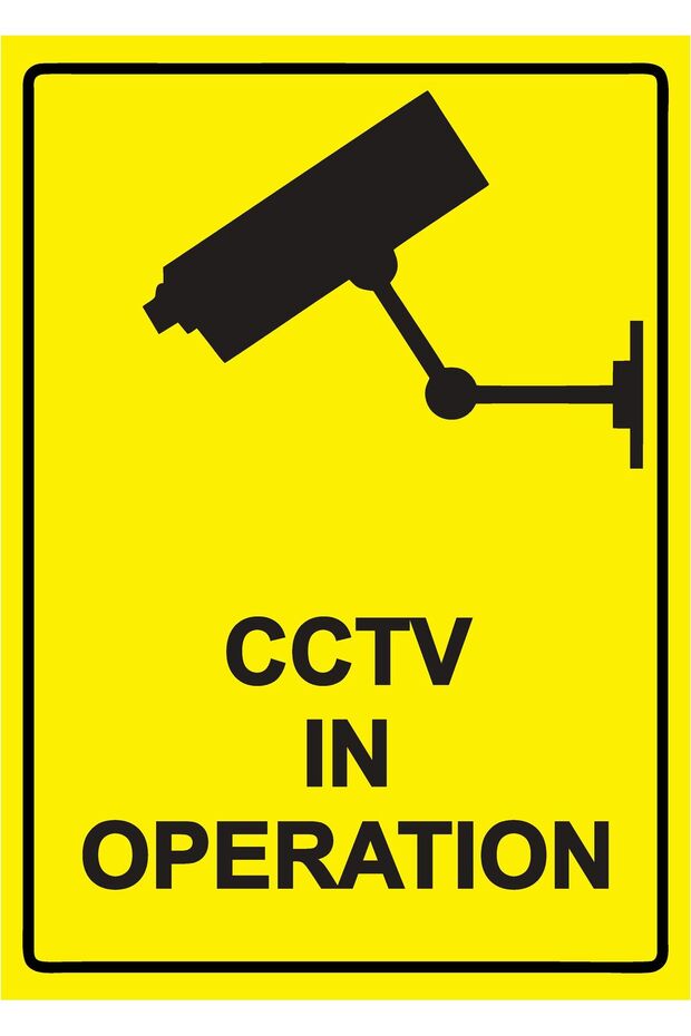 لافتة تحذيرية للعملية الأمنية بالفيديو (CCTV) مصنوعة من مادة PVC مقاس A3 30×42 سم