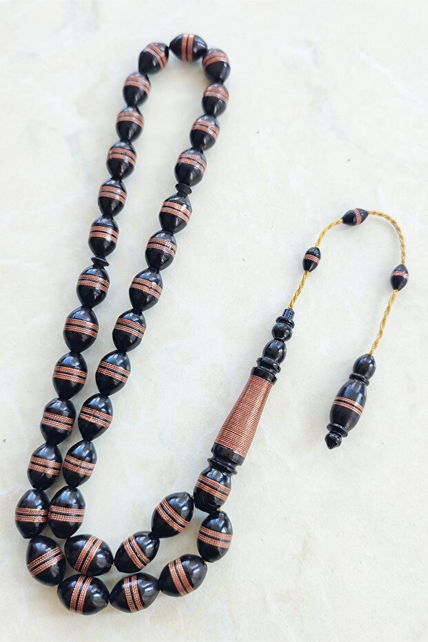 High-End Kuka Prayer Beads with a Systemically Engraved Rice Spiral and Barley Cut