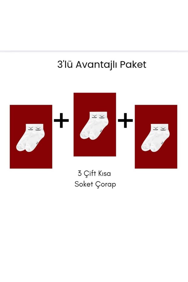 3-Piece Short Socks Unisex Volleyball & Basketball & Football & Tennis Training