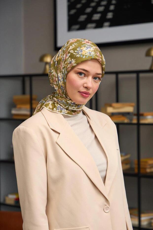 Eșarfă moale Olive Collection Harmony - 1177-03 - 1