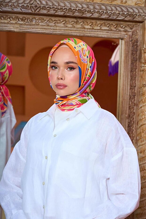 مجموعة مراكش وشاح ناعم من خشب الماهوجني باللون الوردي الداكن 1202-07