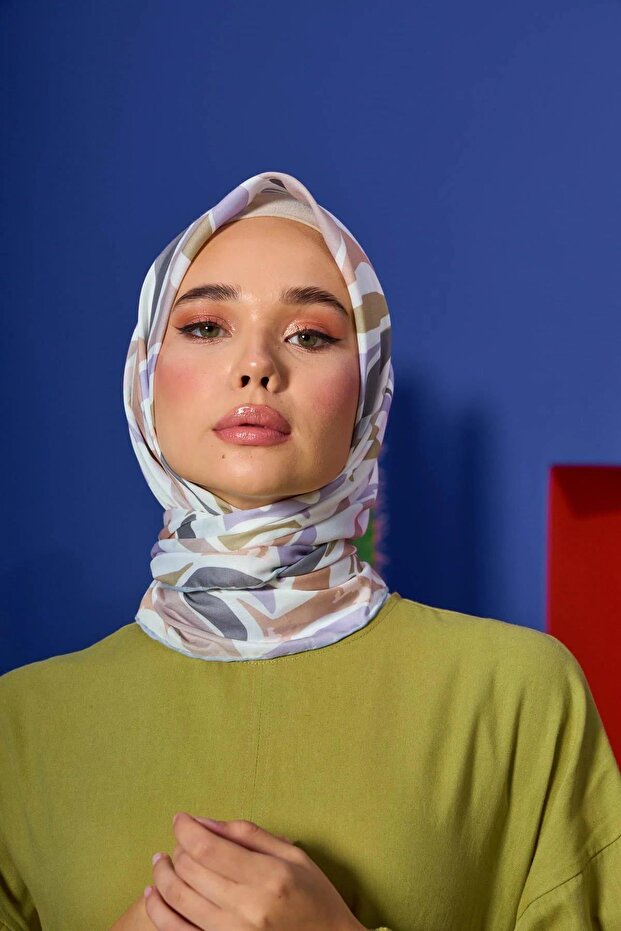 مجموعة مراكش وشاح ناعم من فرو المنك ليلك 1206-14