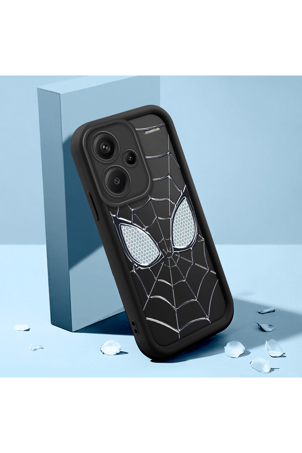 حافظة ممتصة للصدمات بنمط ممتع من السيليكون الأسود المتوافق مع هاتف Xiaomi Redmi Note 13 Pro Plus - 3