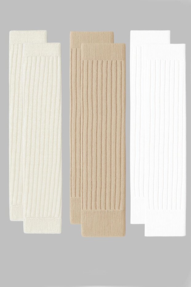 3 Çift Basic Kalın Pamuk Karışımlı Tozluk - 1