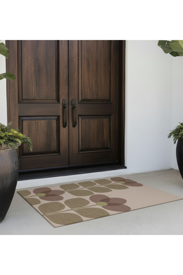 Modern Floral Design Digital Printing Doormat