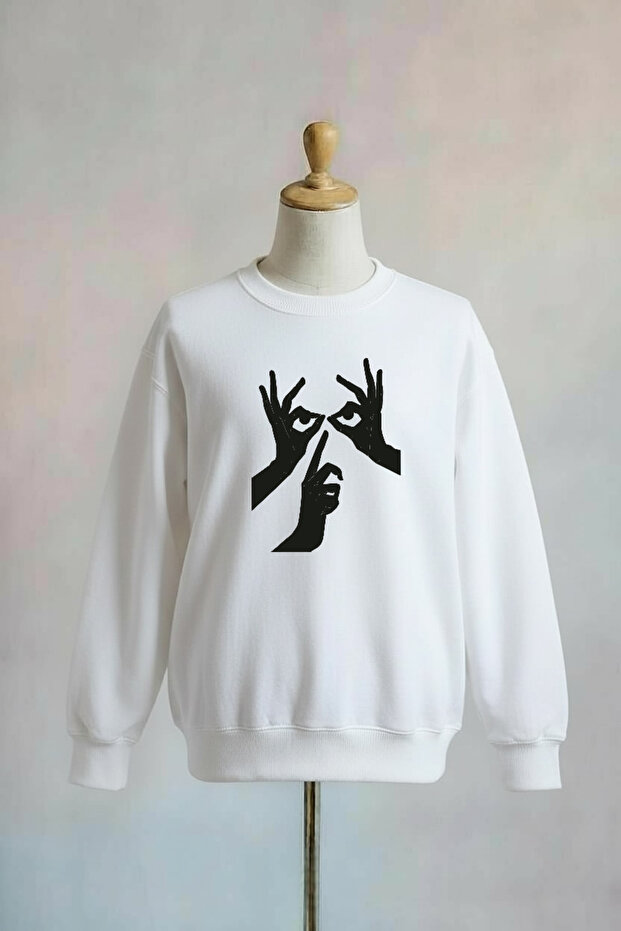 Printed Cotton 3 Thread Oversize Sweatshirt
