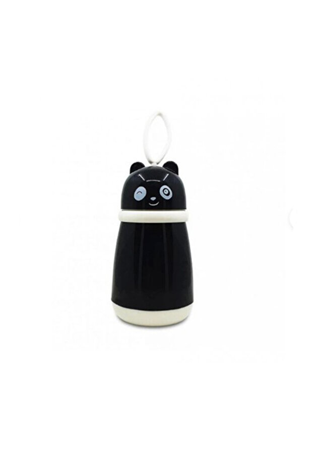 Hediyeji My Bottle Glass Bottle Panda Flask Black 380 ml