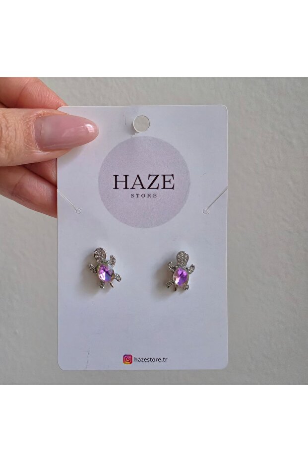 أقراط السلحفاة الكريستال - 1