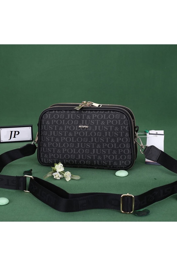 Vegan Leather 5 Compartment Crossbody Shoulder Bag